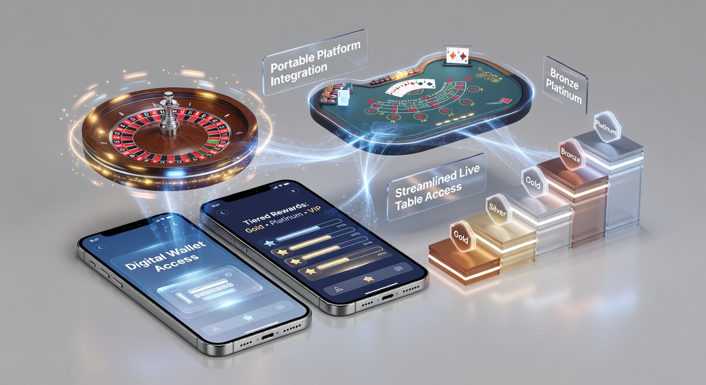 Digital wallet integration enabling seamless live table play on mobile devices